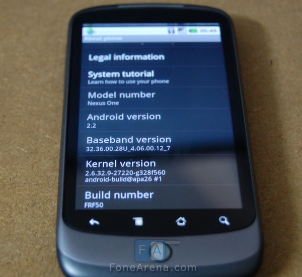 Google is already rolling out the Android 2.2 update for the Nexus one and 