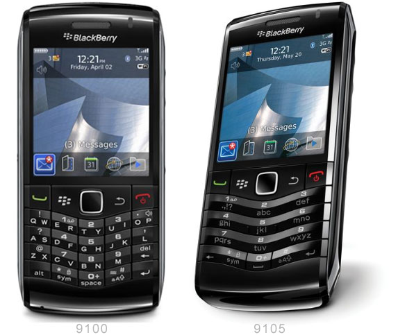 The BlackBerry Pearl 9100 features a 20-key condensed QWERTY keyboard and 