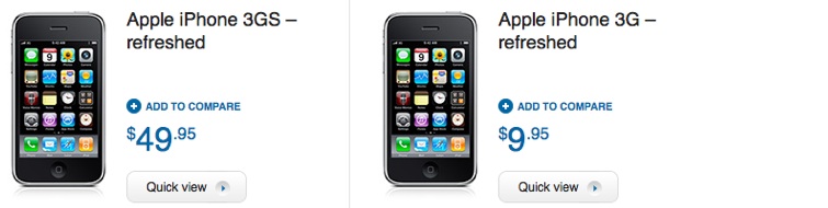 Refurbished version of iPhone 3G and 3GS hits Bell