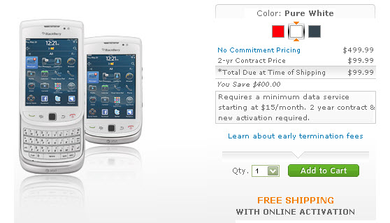 Blackberry Touch Price