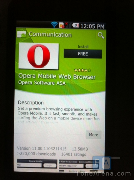 Opera Mobile 11 Android