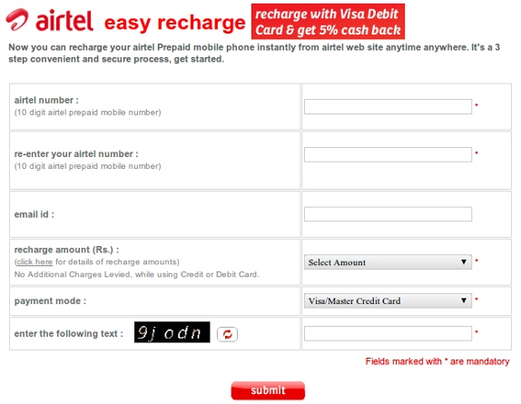 Airtel Online Recharge