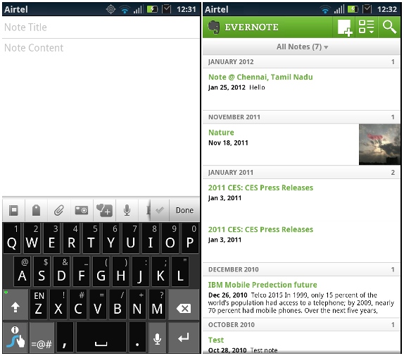 Android Evernote