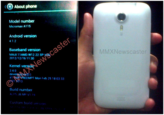 Micromax A115 Canvas 3D Leak