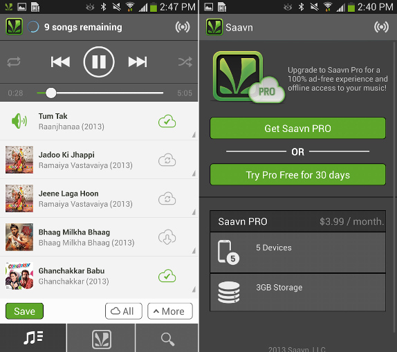 Saavn Pro for Android