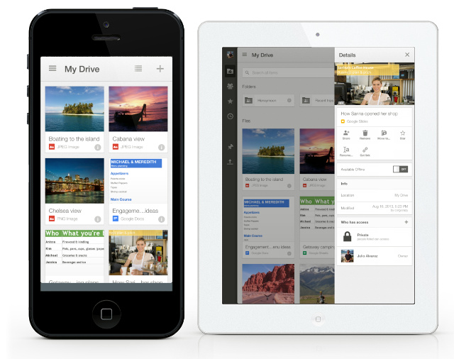 download photos from google drive to iphone