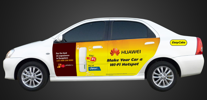 Huawei Free Wi-Fi with easy cabs by Tata Docomo