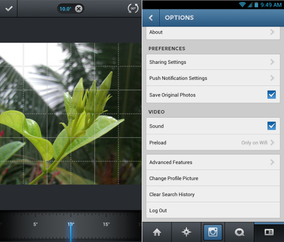 Instagram v4.2 for Android brings automatic straightening, Simplified video settings and more