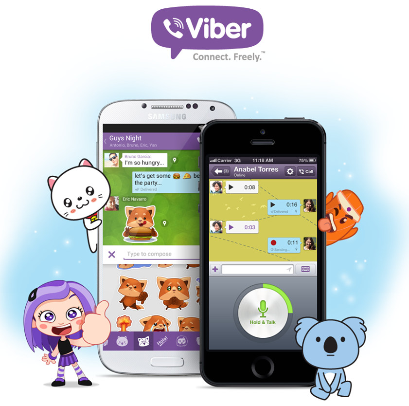 Viber 4.0 for Android and iPhone Stickers