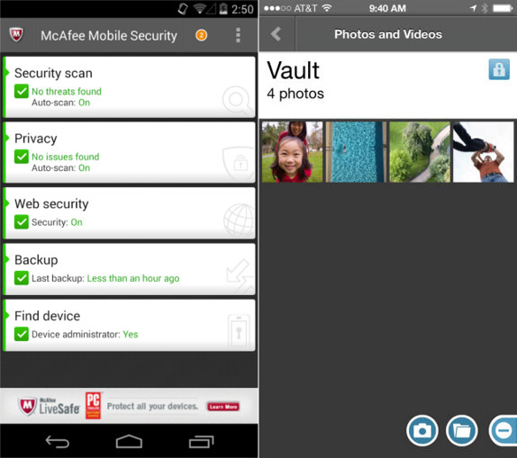 McAfee Mobile Security for Android and iPhone