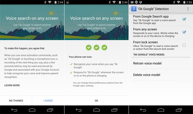 Google Search update adds “Ok Google” detection from anywhere in the phone