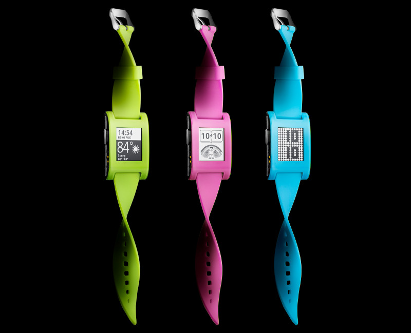 Pebble Fresh Green, Pink und Fly Blue