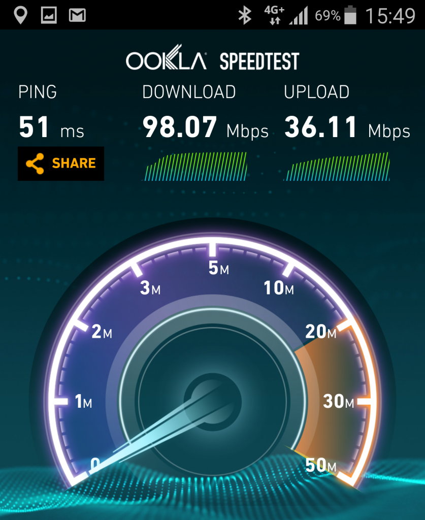 spectrum speed test ookla