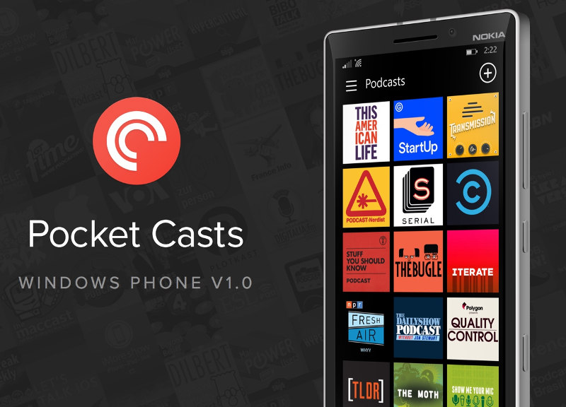 Pocket Casts podcast app released for Windows Phone