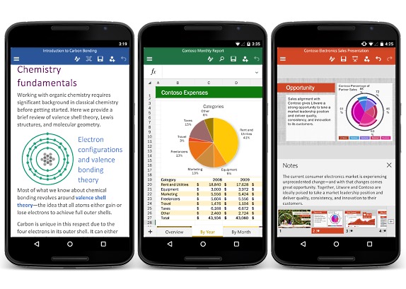 Microsoft Office Preview para Android disponible en Google Play