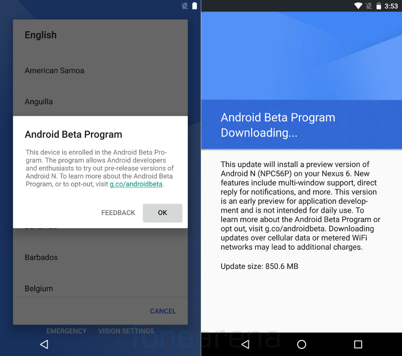 Android Beta Program lets you update Nexus device to Android N