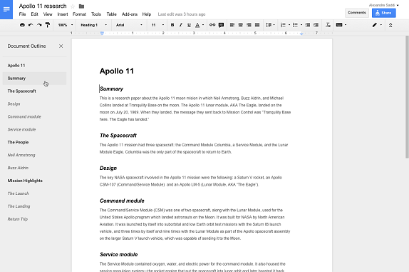Google Docs For Web And Android Gets Outline Tool For Easier Navigation