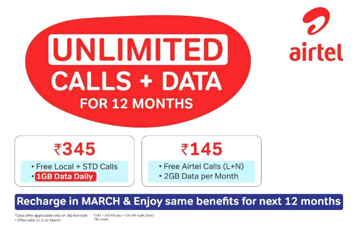Airtel Unlimited Calling and Data Packs