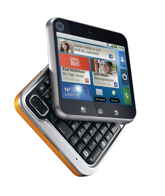 Moto Flipout Square Qwerty Phone Running Android 2 1