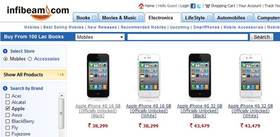 iPhone 4 available in India on Infibeam , revealed, ships ?