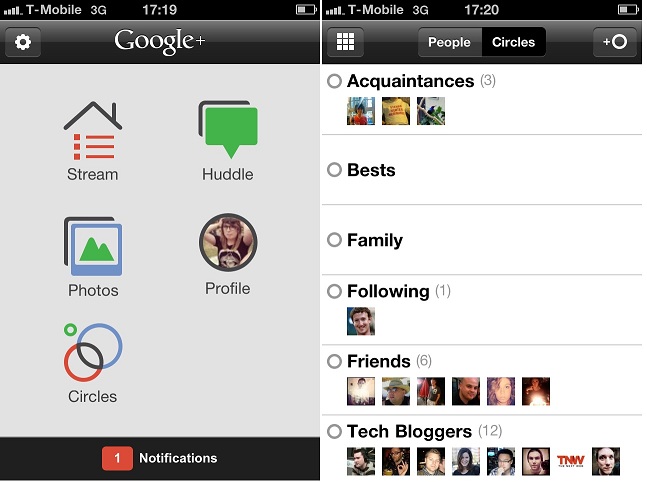 google plus application