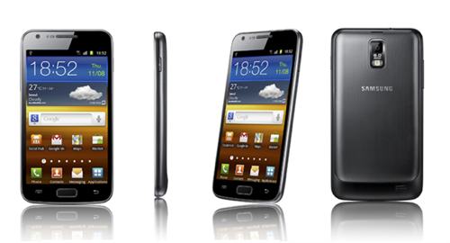 Дисплей Samsung i9100/i9100G Galaxy S2 в сборе с тачскрином в раме, чёрный