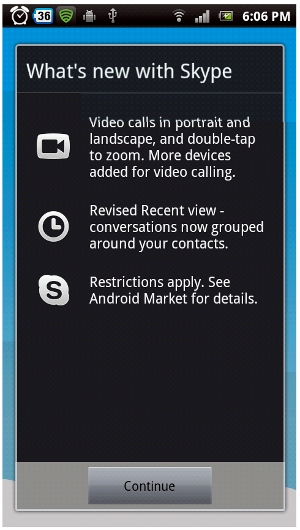 skype for android 2.3.7