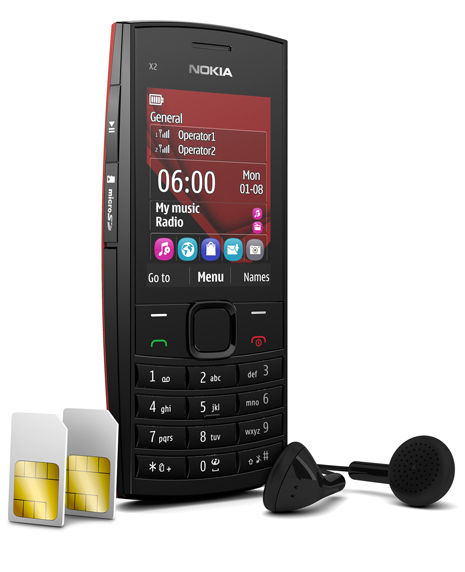 Original Cheap Nokia X2-02 Dual Sim FM Radio Bluetooth MP3 2MP Camera  CellPhone