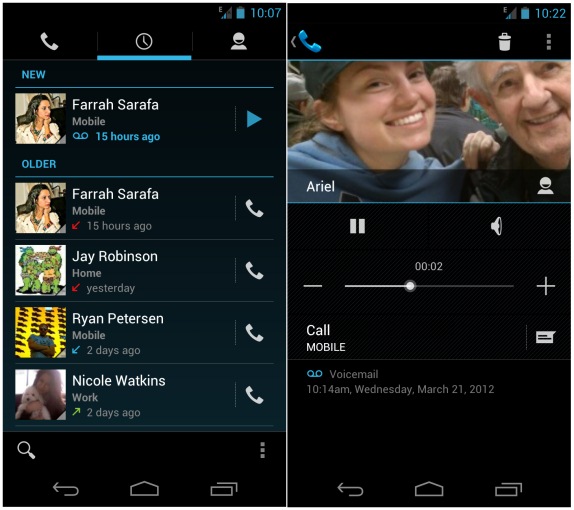 Google Voice for Android updated, brings voicemail Integration for ICS