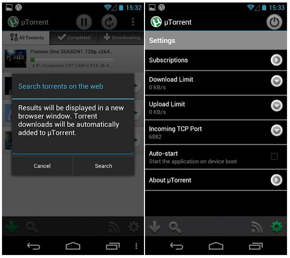 how does utorrent work on android