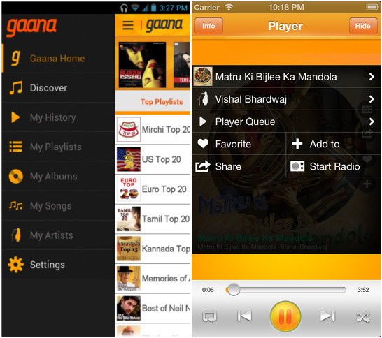 Gaana Music app launched for Android, iPhone, BlackBerry ...