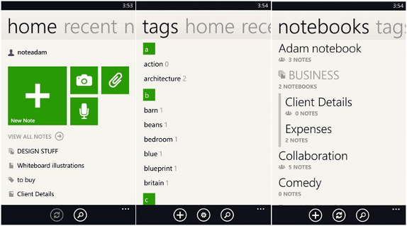 Evernote 3.0 for Windows Phone