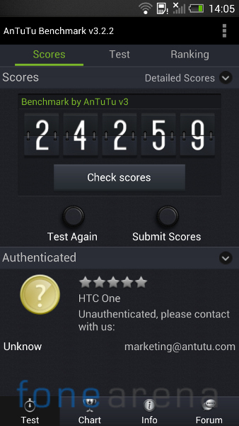 HTC One AnTuTu Benchmark 3.2