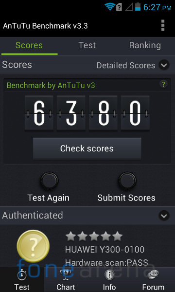 Huawei Ascend Y300 AnTuTu 3.3