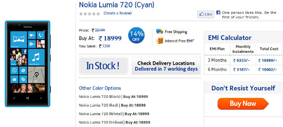 Nokia Lumia 720 NokiaShop