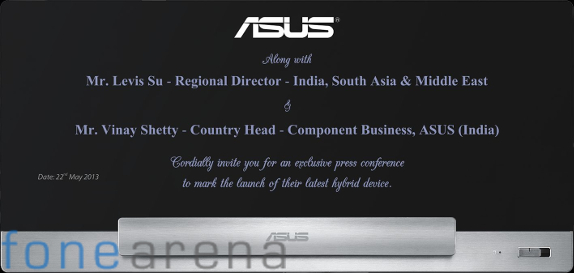 Asus Transformer AiO launch Invite