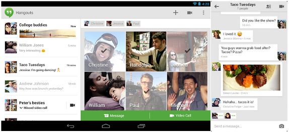Google Hangouts for Android and iPhone