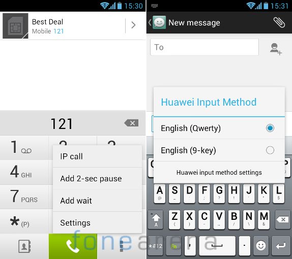 Huawei Ascend G510 Dialer and Messaging