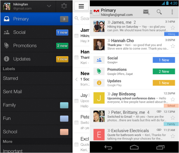 New Gmail Inbox categories