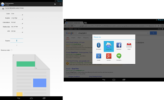 Google Cloud Print for Android
