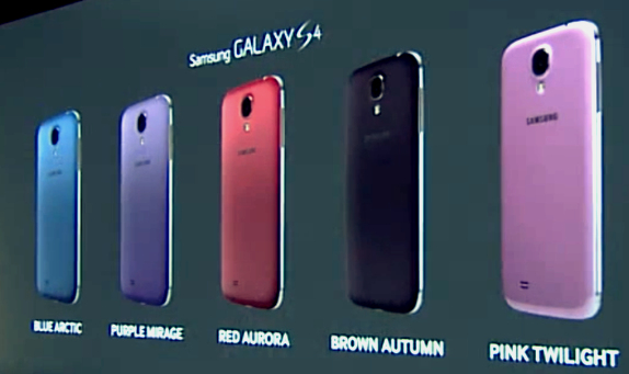 Samsung Galaxy S4 color variants