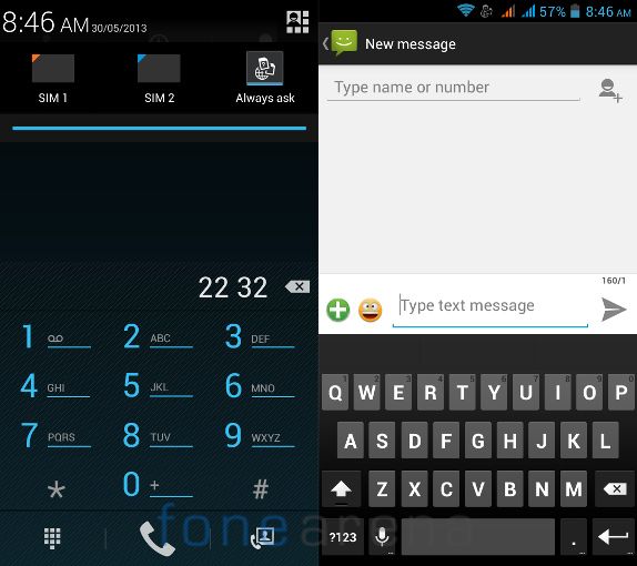 Xolo Q700 Dialer and Messaging
