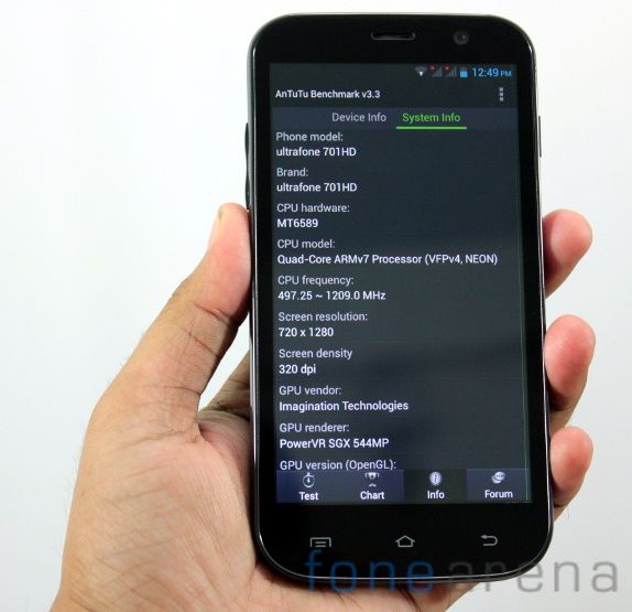 Zen Ultrafone 701 HD Benchmarks