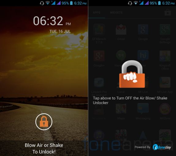 Micromax Canvas 4 Blow to Unlock