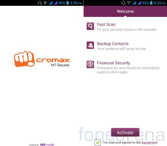 Micromax Canvas 4  M! Security