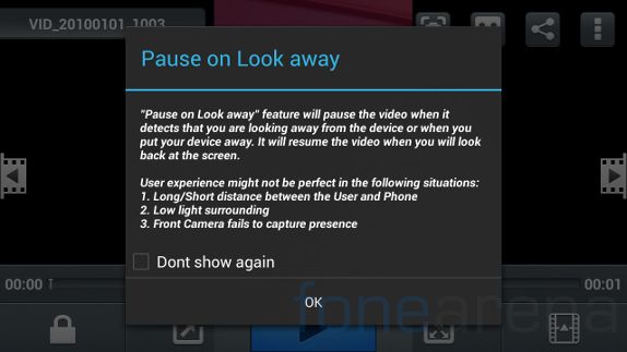 Micromax Canvas 4 Pause On Look away
