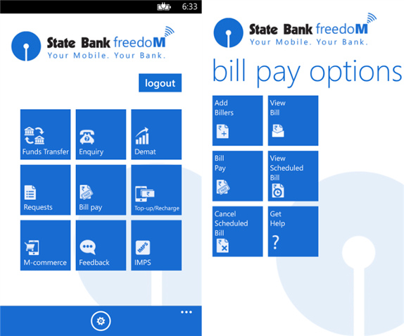 State Bank Freedom app for Windows Phone