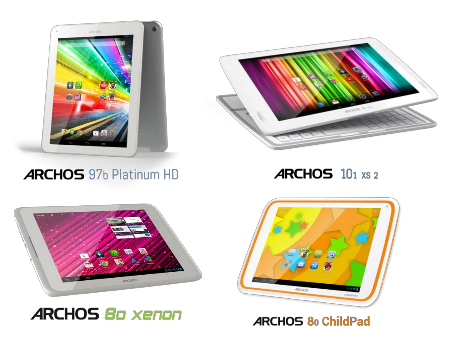 Archos 97b Platinum HD, 101xs2, 80 Xeon and 80 ChildPad