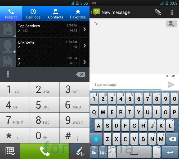 Asus Padfone Infinity Dialer and Messaging