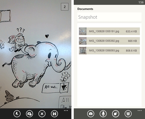 Evernote 4.0 for Windows Phone multi-shot camera